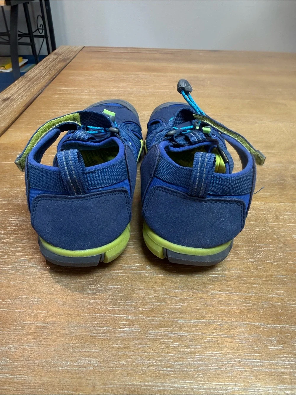 Keen Kids Seacamp II CNX‎ Sandal Waterproof Naval Academy Chartreuse Size 3